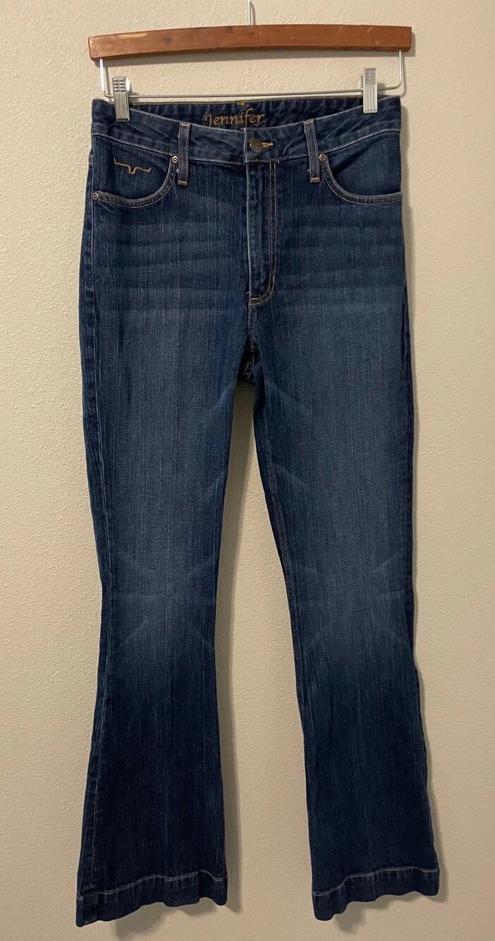 Kimes Ranch Jennifer Jeans Womens 6/34 Dark Wash Blue Bootcut Stretch READ
